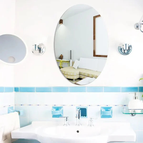 Oval Acrylic Mirror Wall Sticker